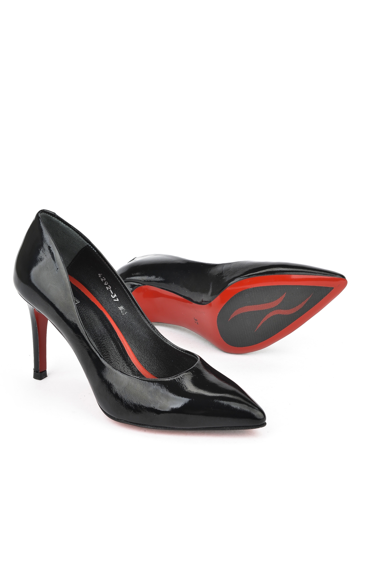 Kadın Hakiki Deri Topuklu Ayakkabı 1511030Z42922 Siyah - Görsel 5