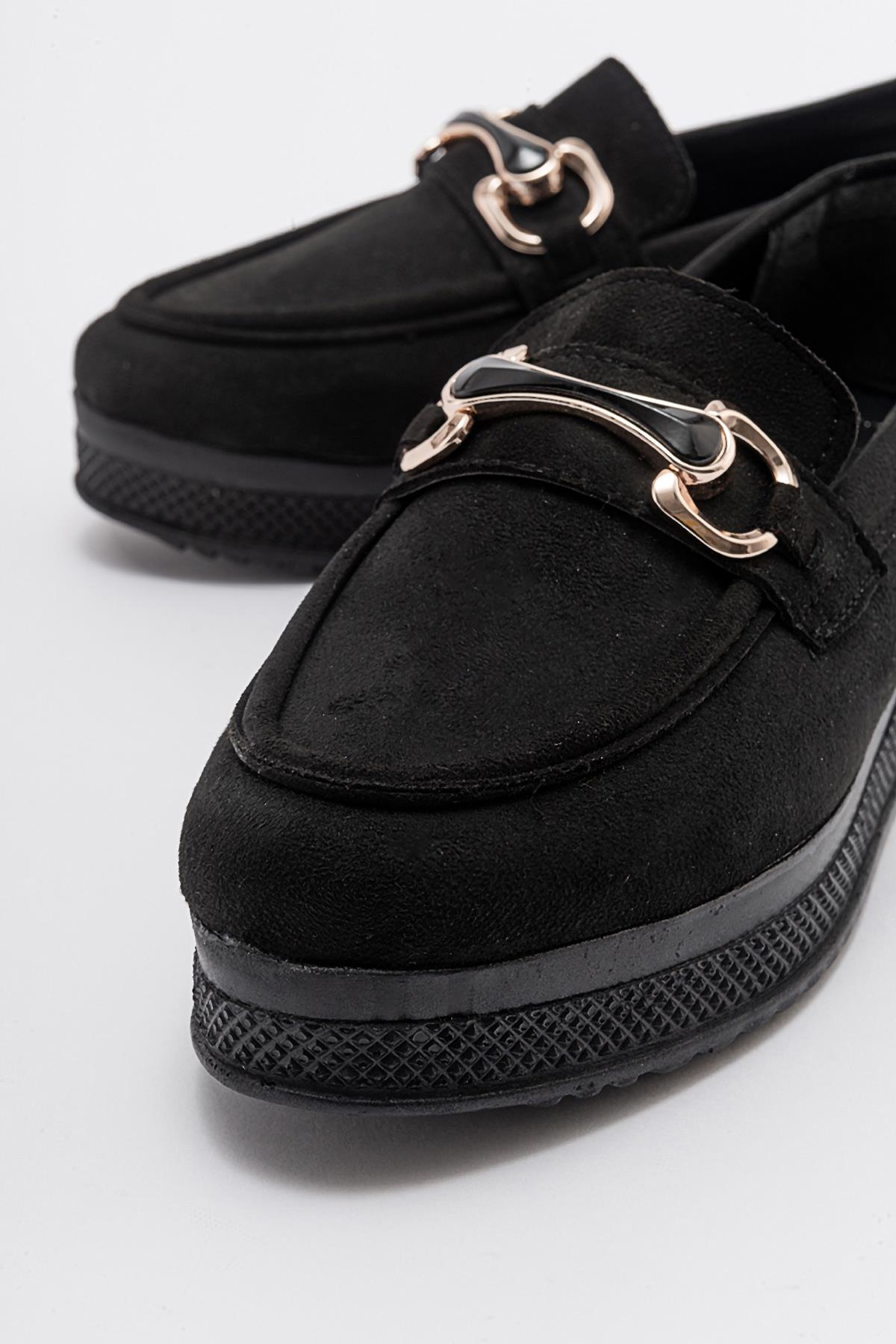 Kadın Tokalı Ayakkabı SİYAH SÜET - Görsel 4