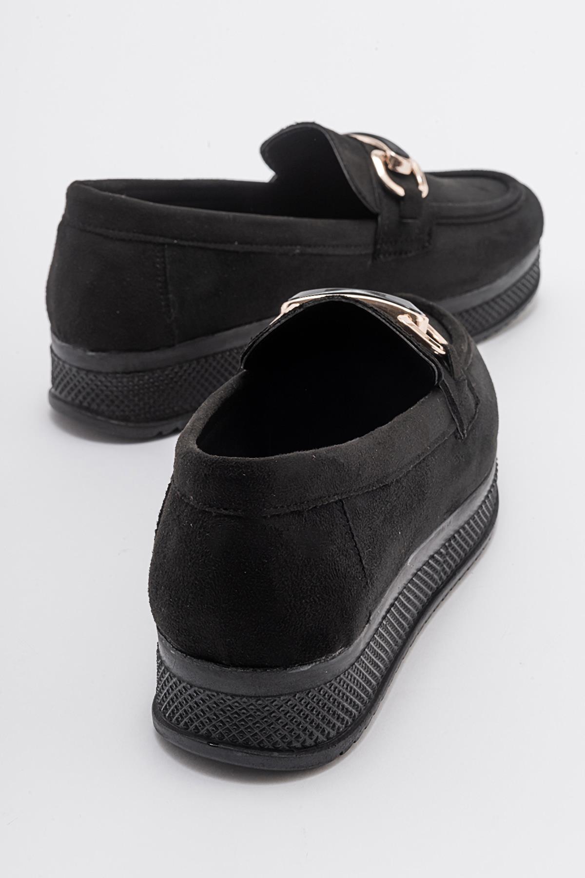 Kadın Tokalı Ayakkabı SİYAH SÜET - Görsel 5