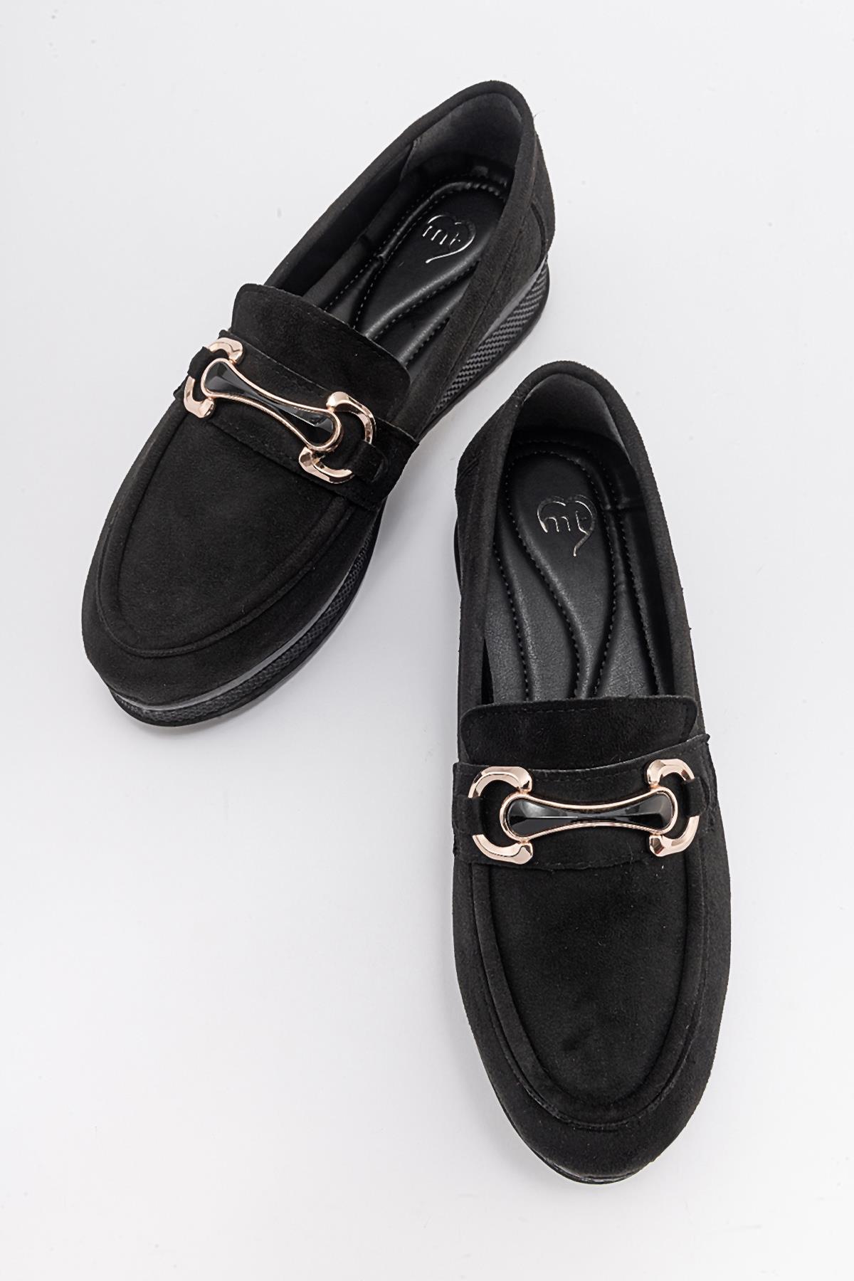 Kadın Tokalı Ayakkabı SİYAH SÜET - Görsel 6