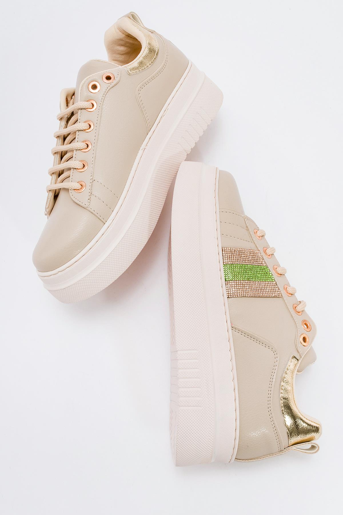 Kaydırmaz Kadın Spor Ayakkabı TEN CİLT - Görsel 7