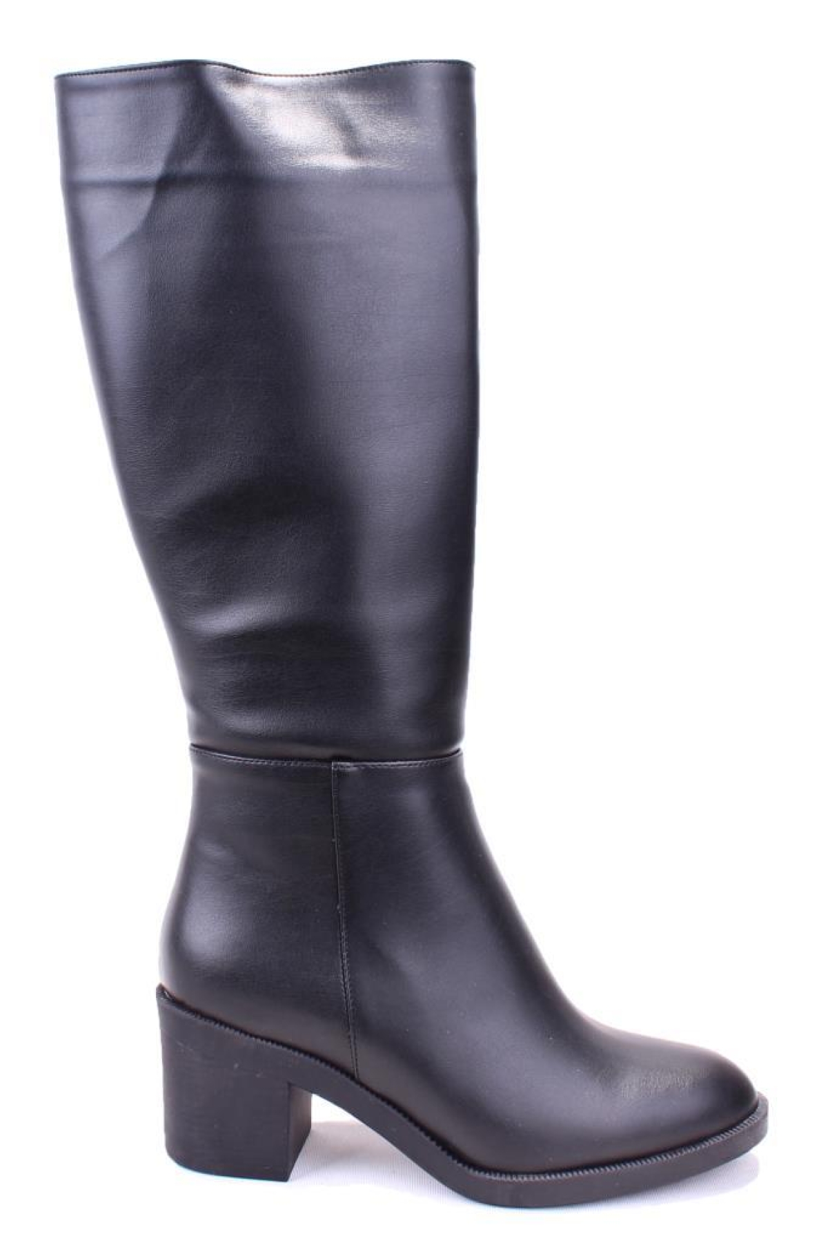 DZA07-1062760 Siyah Klasik Kalın Topuklu Kadın Çizme - Görsel 3