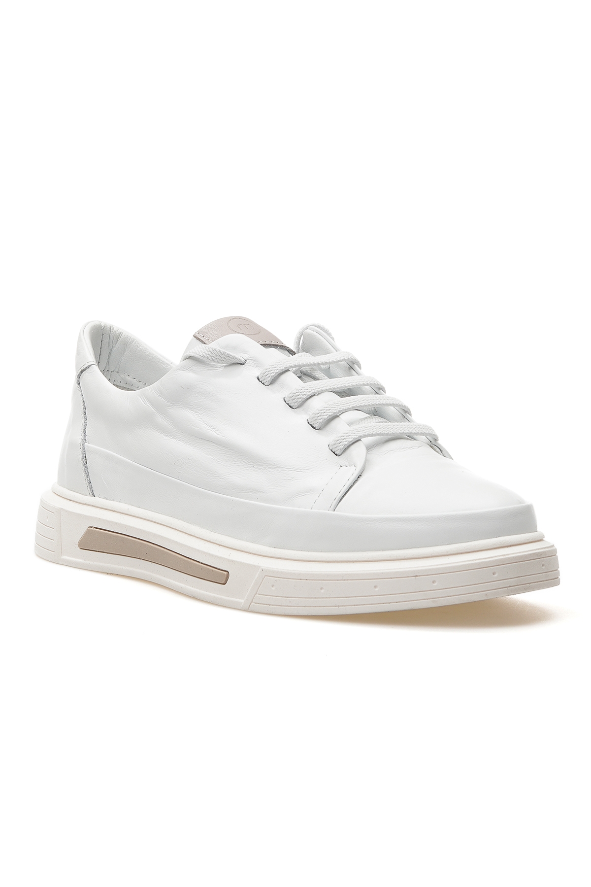 Kadın Hakiki Deri Casual Sneaker Ayakkabı 25y D25ya-3525 Z Beyaz - Görsel 5