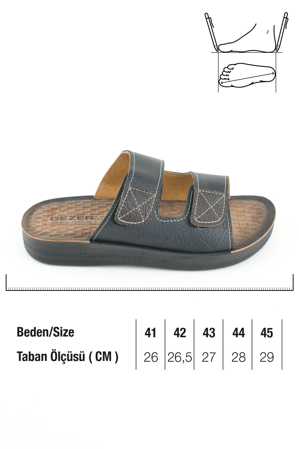 Yazlık Erkek Suni Deri İki Kemer Ayarlanabilir Rahat Taban Günlük Terlik - Görsel 3