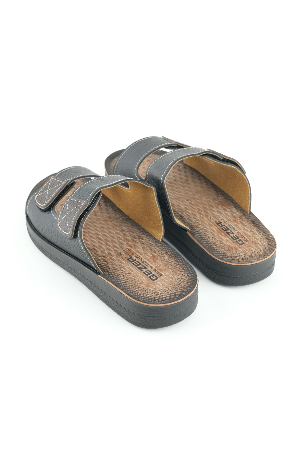 Yazlık Erkek Suni Deri İki Kemer Ayarlanabilir Rahat Taban Günlük Terlik - Görsel 5