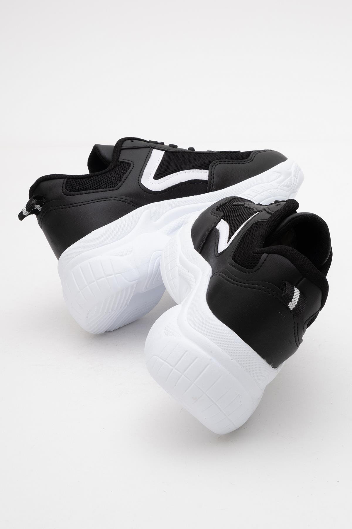 Kadın Anorak Spor Ayakkabı SİYAH BEYAZ - Görsel 5