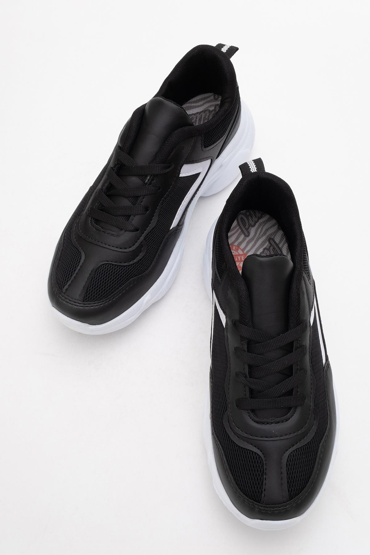 Kadın Anorak Spor Ayakkabı SİYAH BEYAZ - Görsel 6