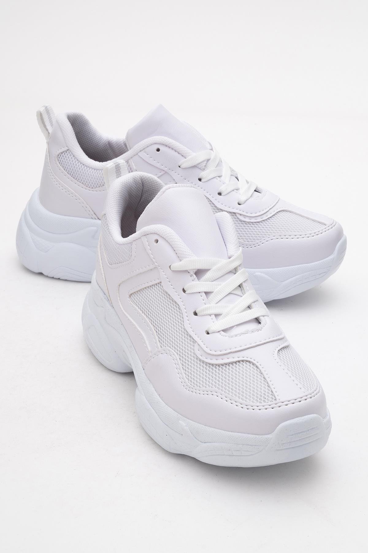 Kadın Anorak Spor Ayakkabı BEYAZ BEYAZ - Görsel 2