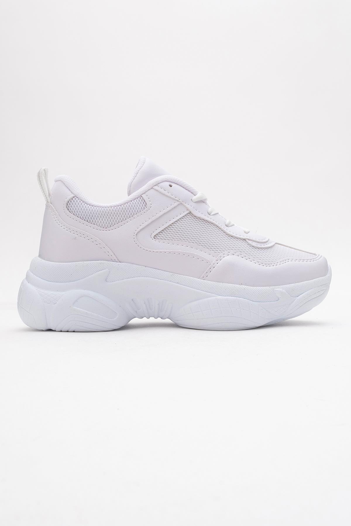 Kadın Anorak Spor Ayakkabı BEYAZ BEYAZ - Görsel 3