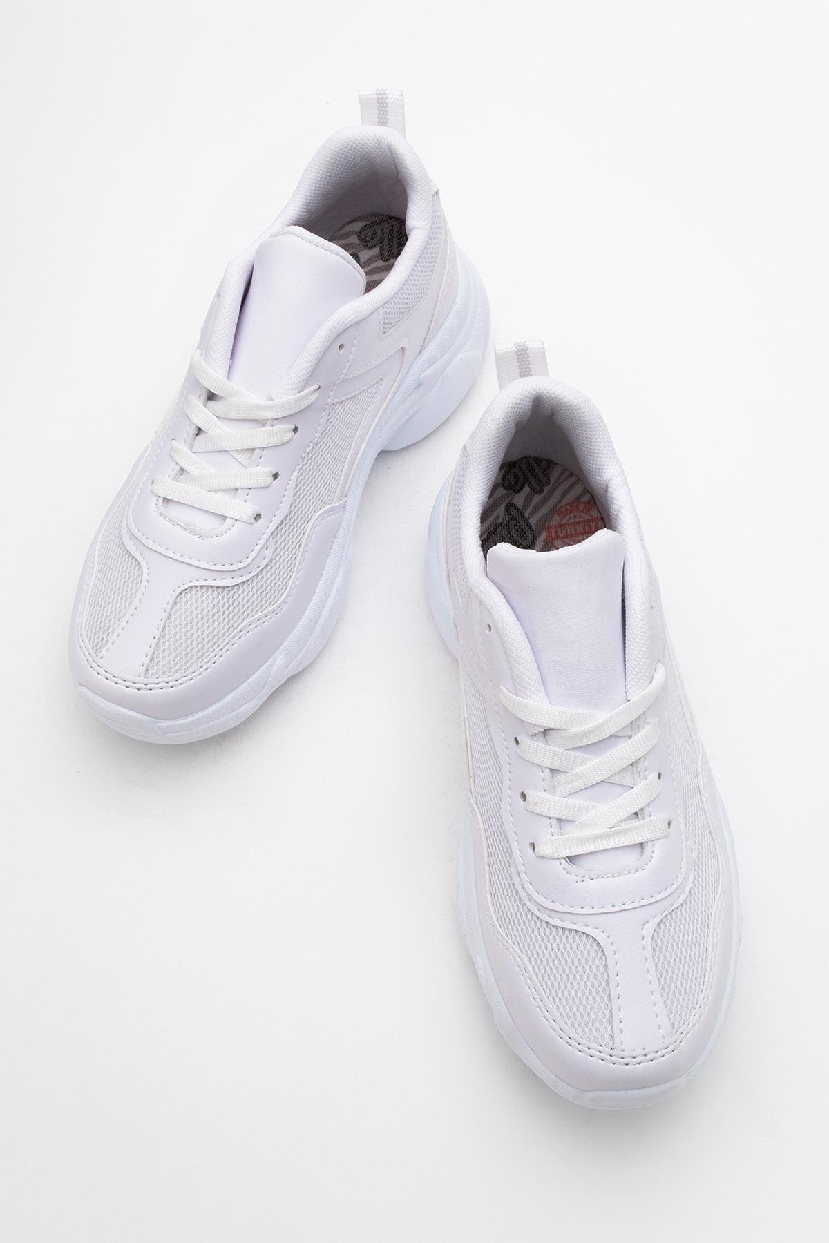 Kadın Anorak Spor Ayakkabı BEYAZ BEYAZ - Görsel 6