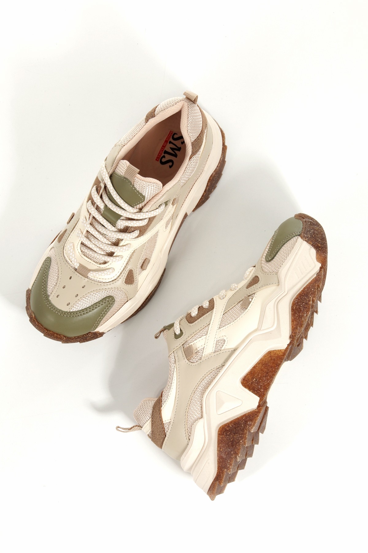 Muca Krem Yeşil Sneaker Günlük Spor Ayakkabı - Görsel 3