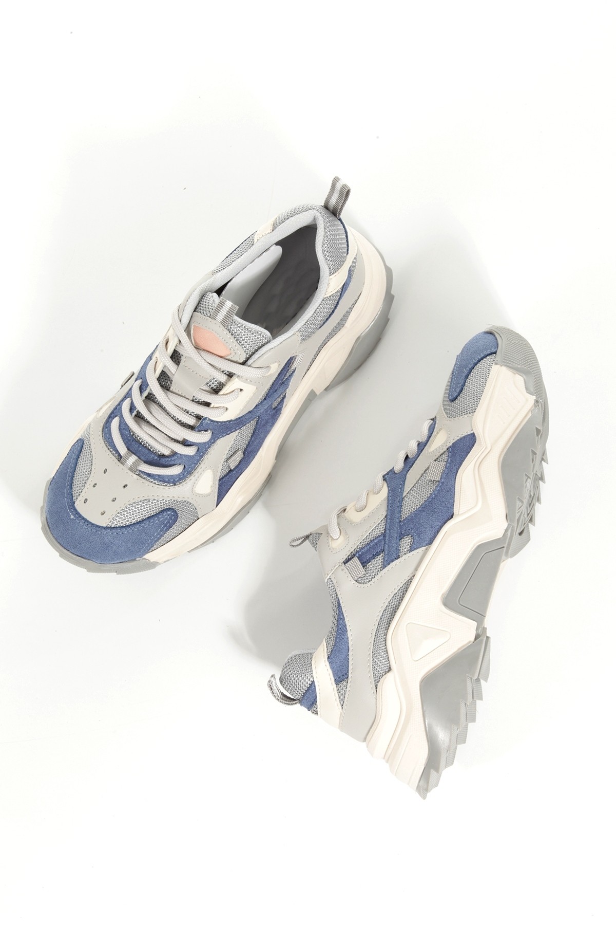 Muca Bebe Mavi Gri Sneaker Günlük Spor Ayakkabı - Görsel 3