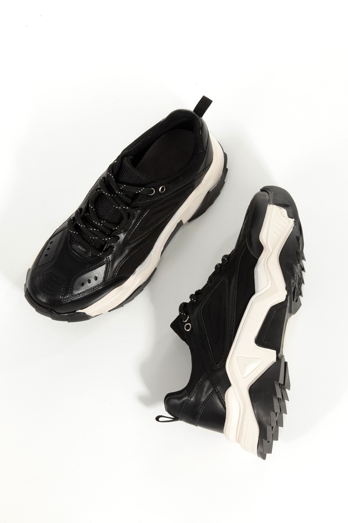 Alba Siyah Sneaker Günlük Kadın Spor Ayakkabı - Görsel 3