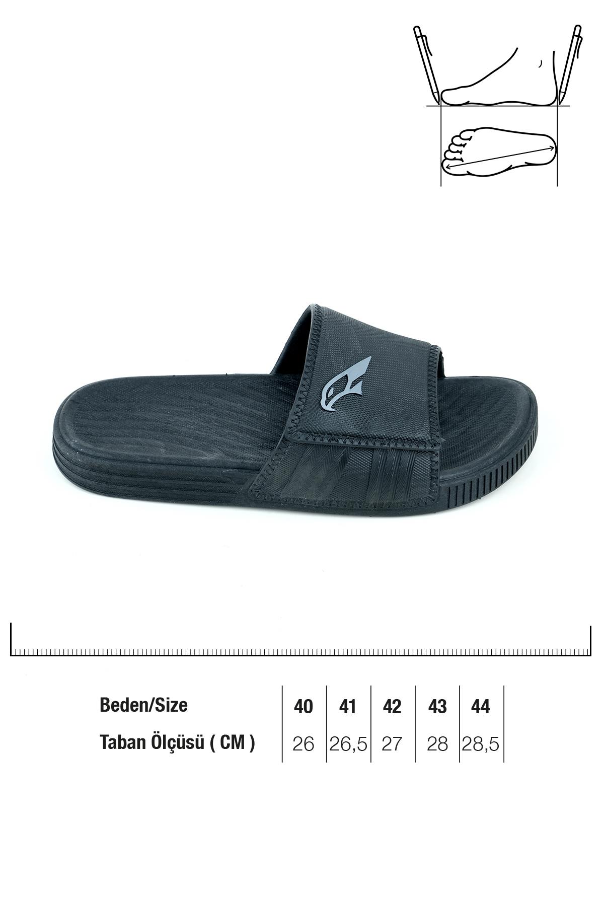 14194 Erkek Kaydırmaz Deniz Plaj Havuz Banyo Günlük Terlik - Görsel 3