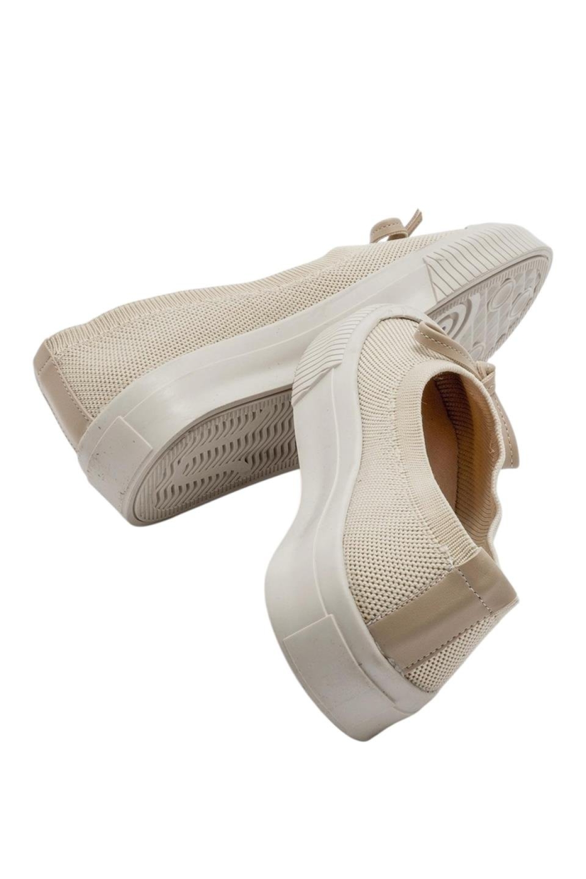 Liger Pembe Liger Fiyonklu Triko Kadın Babet Ayakkabı