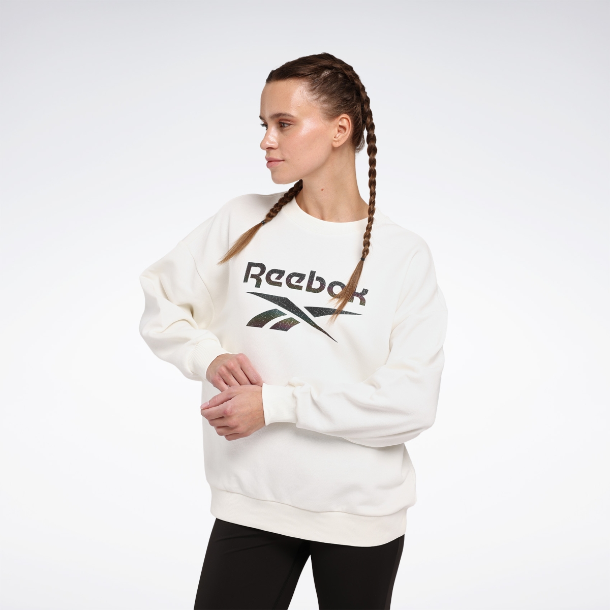 Reebok NEW ID REG CREW Ekru Kadın Sweatshirt