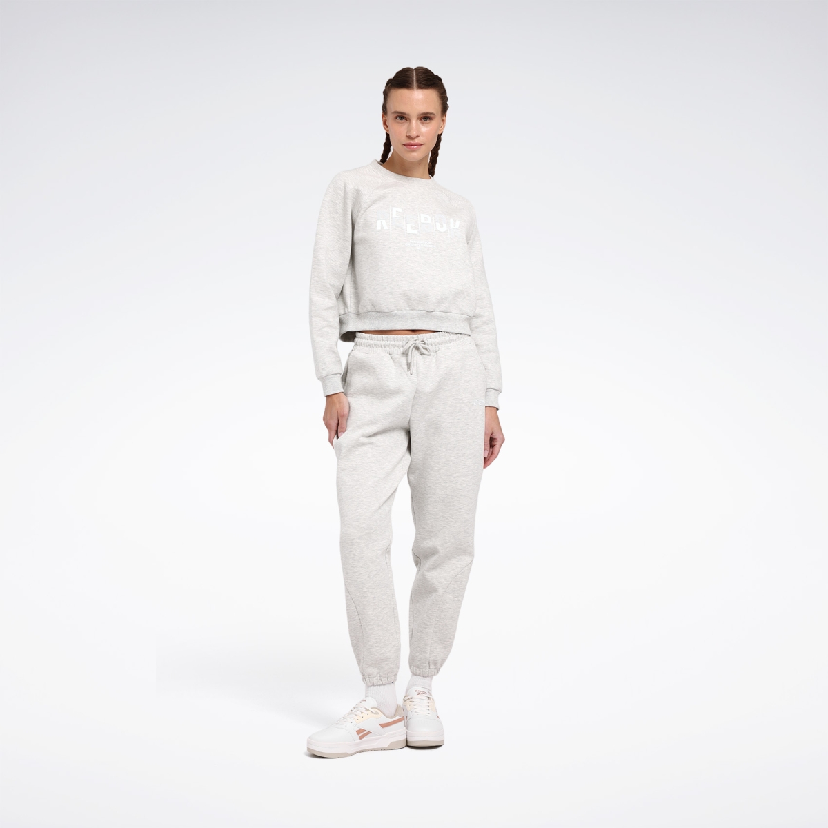 Reebok RUNA TOP Gri Kadın Sweatshirt