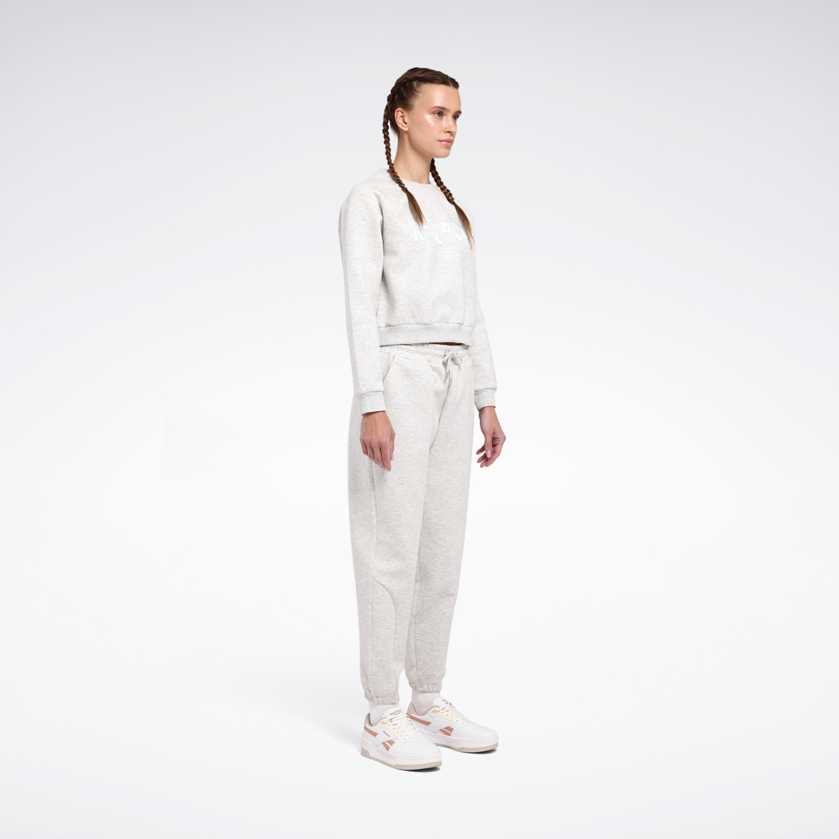 Reebok RUNA TOP Gri Kadın Sweatshirt