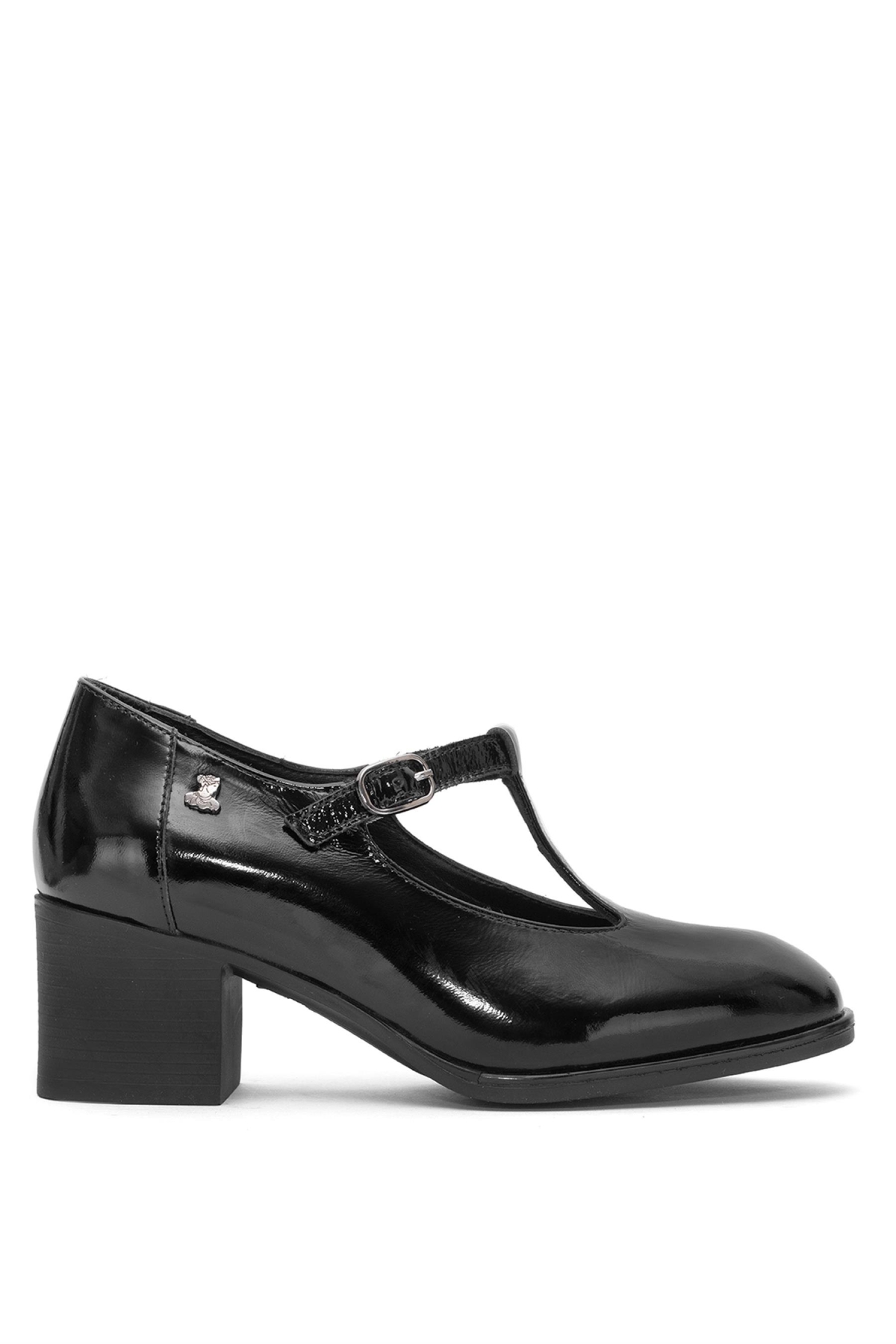 2512705YR Kadın Hakiki Deri Klasik Topuklu Ayakkabı Siyah - Görsel 2