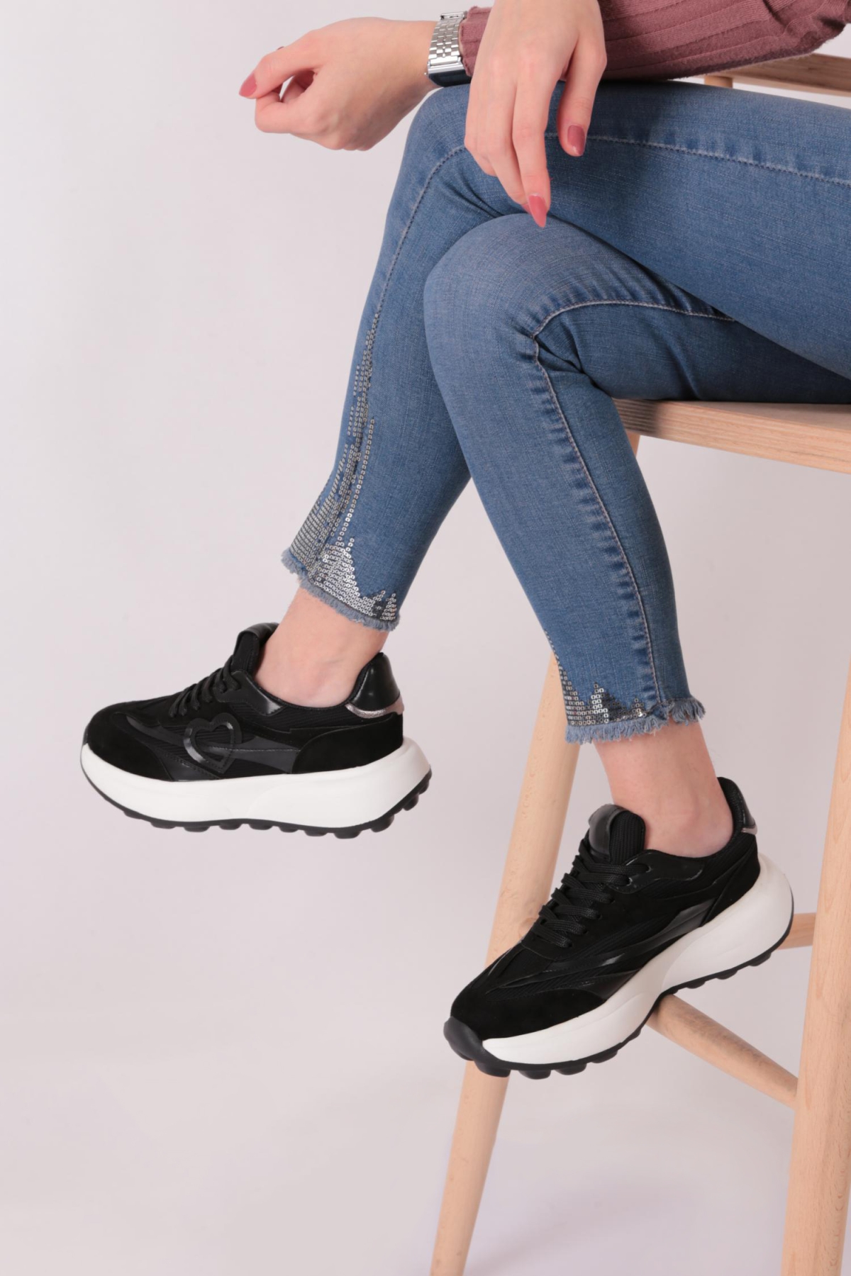 2406-2007 Kadin Bağcikli Spor Ayakkabi - Görsel 6