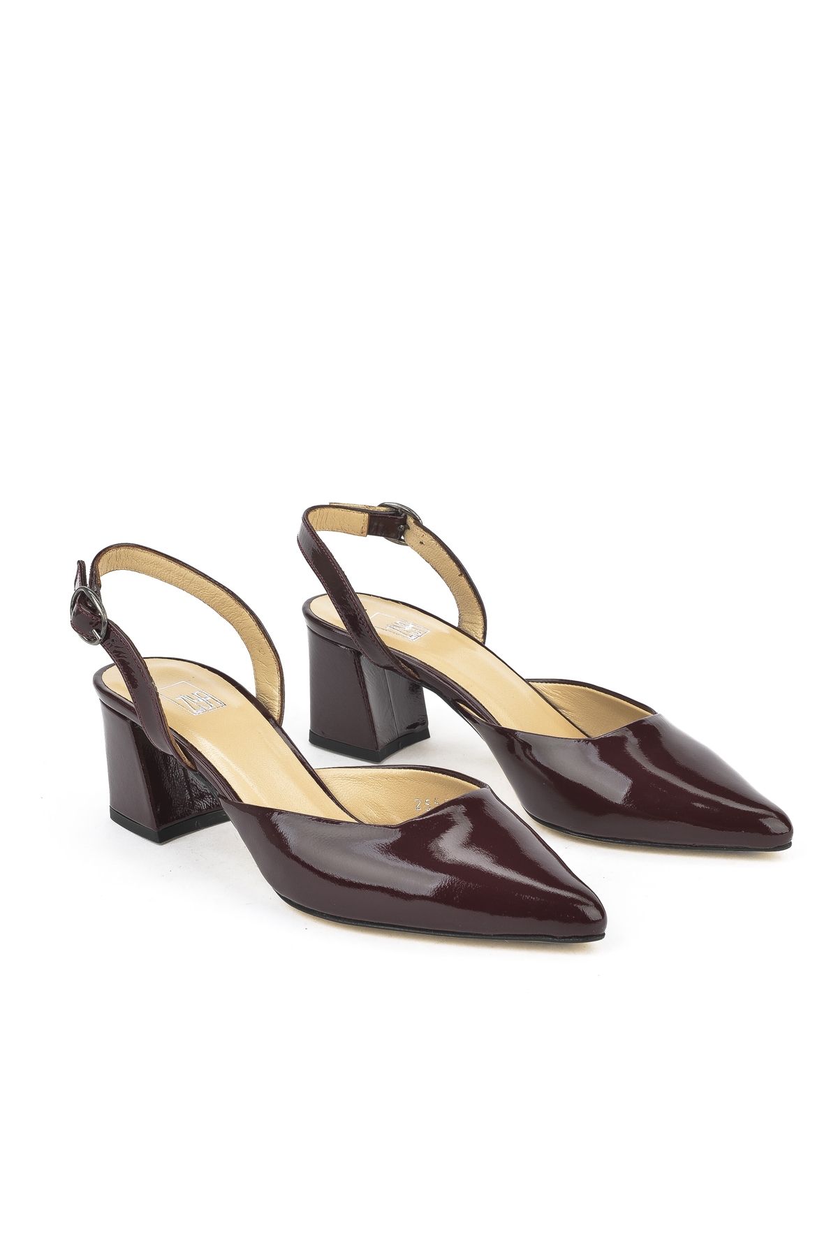 Kadın Hakiki Deri Topuklu Ayakkabı 1511030Z2555 Bordo - Görsel 3
