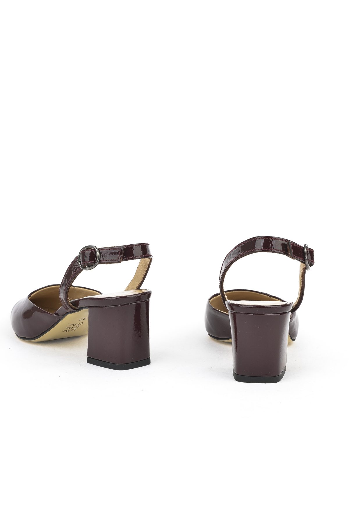 Kadın Hakiki Deri Topuklu Ayakkabı 1511030Z2555 Bordo - Görsel 4