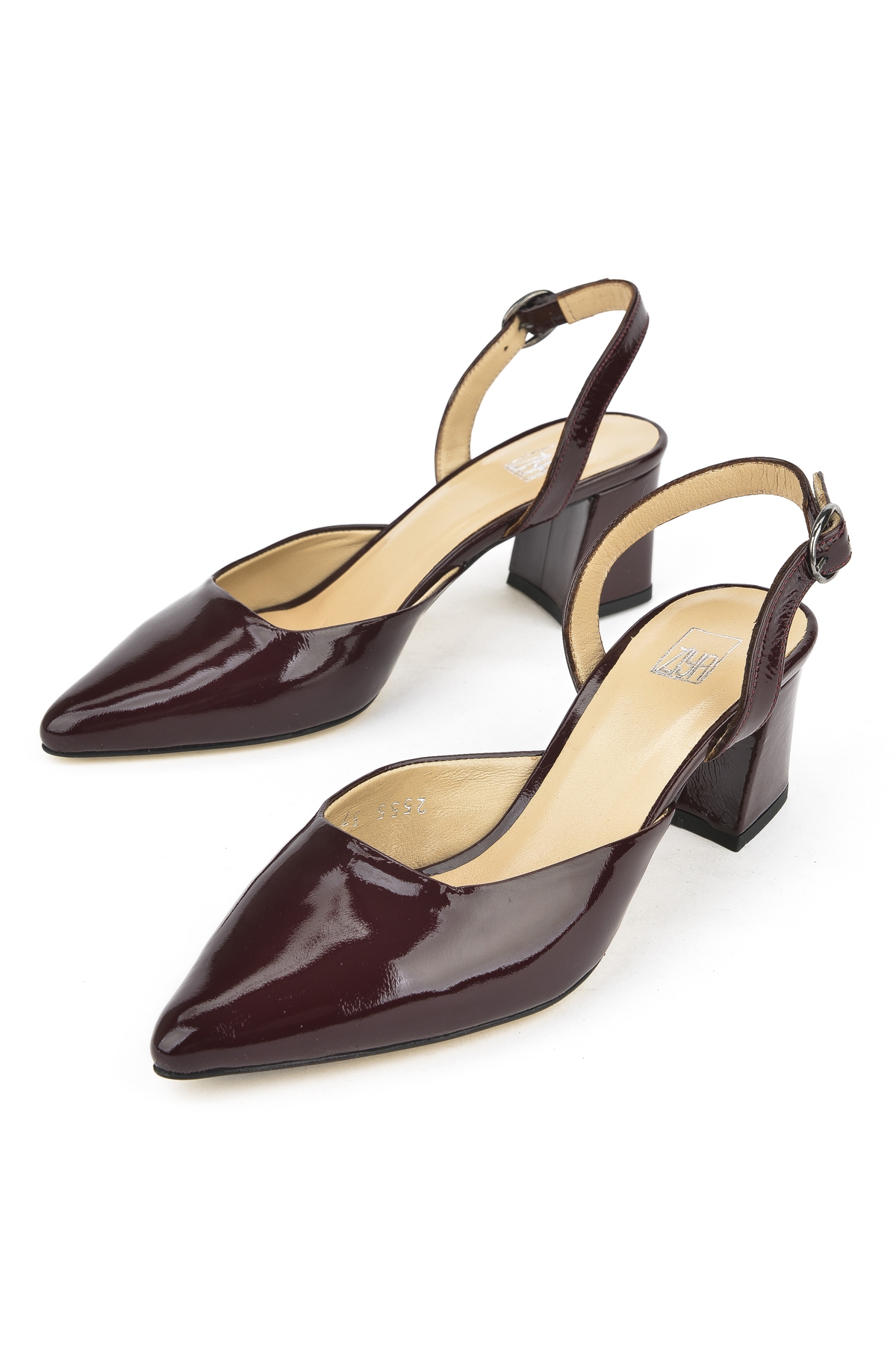 Kadın Hakiki Deri Topuklu Ayakkabı 1511030Z2555 Bordo - Görsel 6