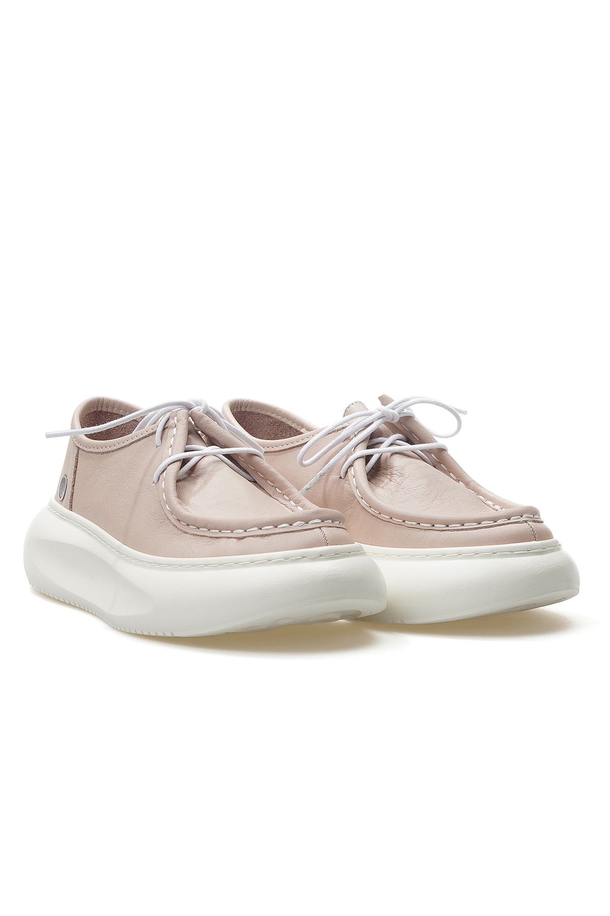 Kadın Hakiki Deri Günlük Ayakkabı 25y D25ya-7035 Z Pudra - Görsel 5