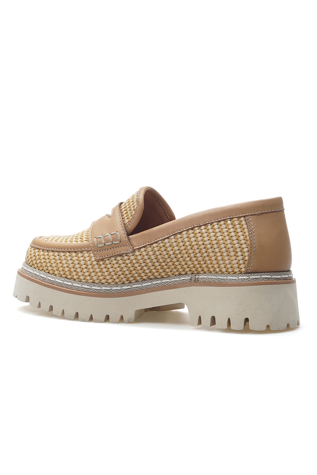 Kadın Hakiki Deri Günlük Ayakkabı 25y D25ya-3660 Z Taba - Görsel 4