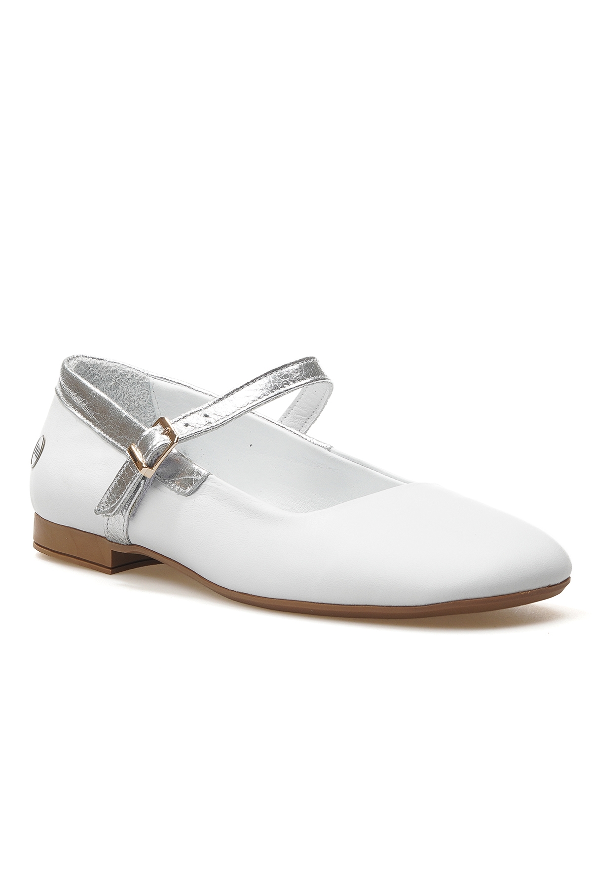 Kadın Hakiki Deri Günlük Babet 25y D25ya-7145 Z Beyaz - Görsel 5