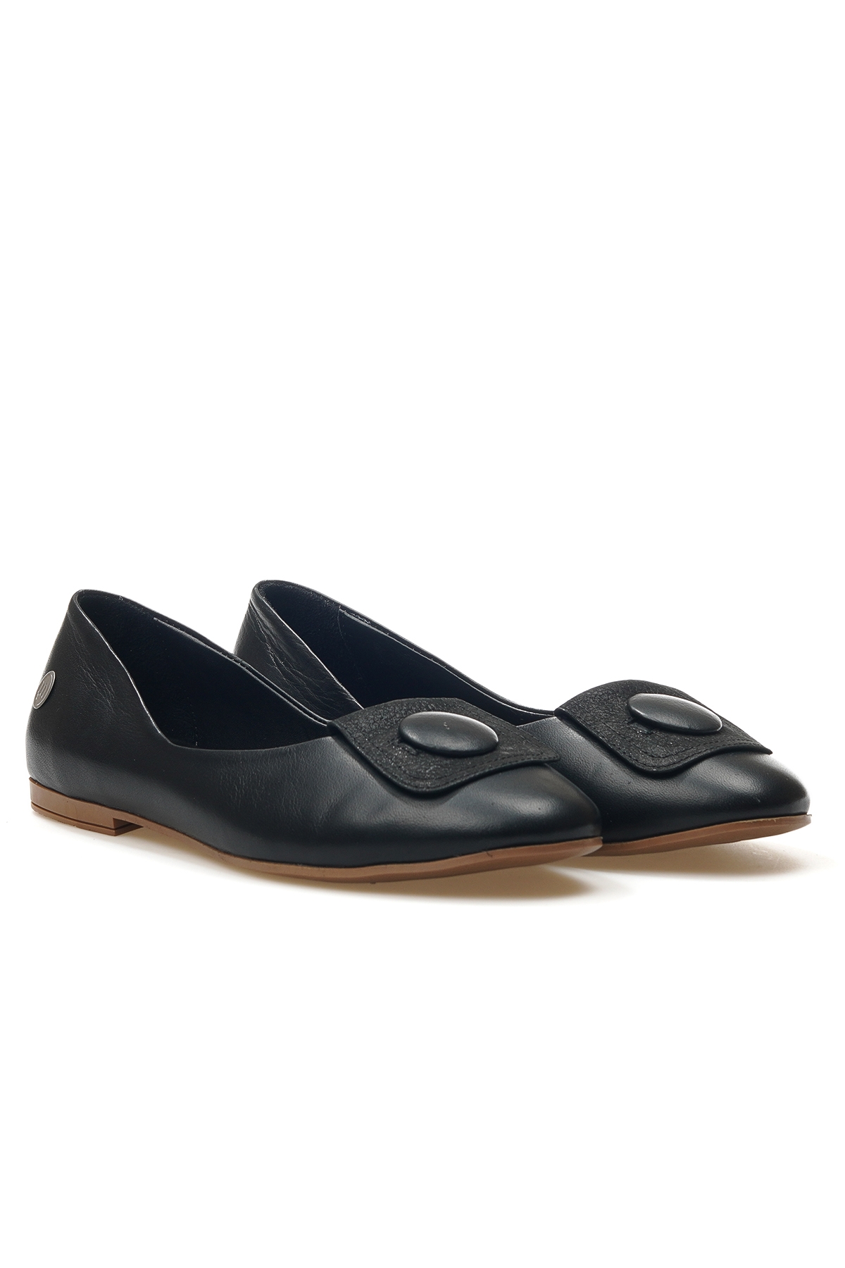 Kadın Hakiki Deri Toka Detaylı Günlük Babet 25y D25ya-7225 Z Siyah - Görsel 6