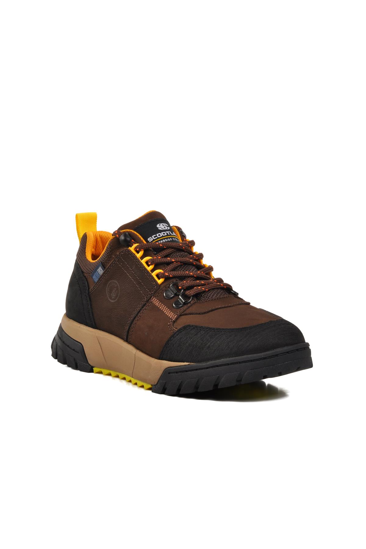 152-18497 Kahve Nubuk Hakiki Deri Erkek Casual Ayakkabı - Görsel 2