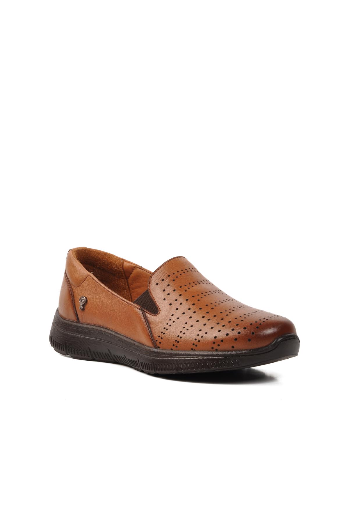 9488 Taba Hakiki Deri Kadın Günlük Ayakkabı - Görsel 2