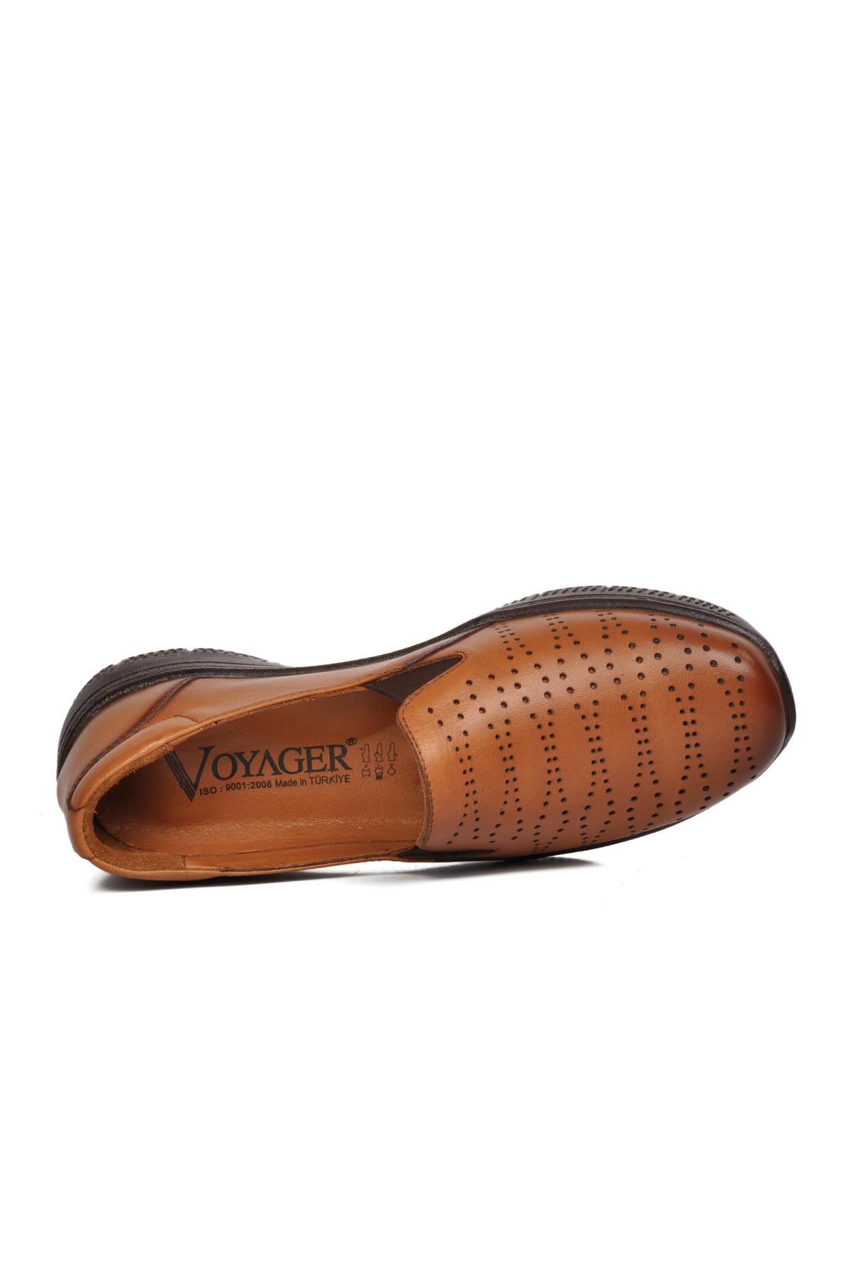 9488 Taba Hakiki Deri Kadın Günlük Ayakkabı - Görsel 7