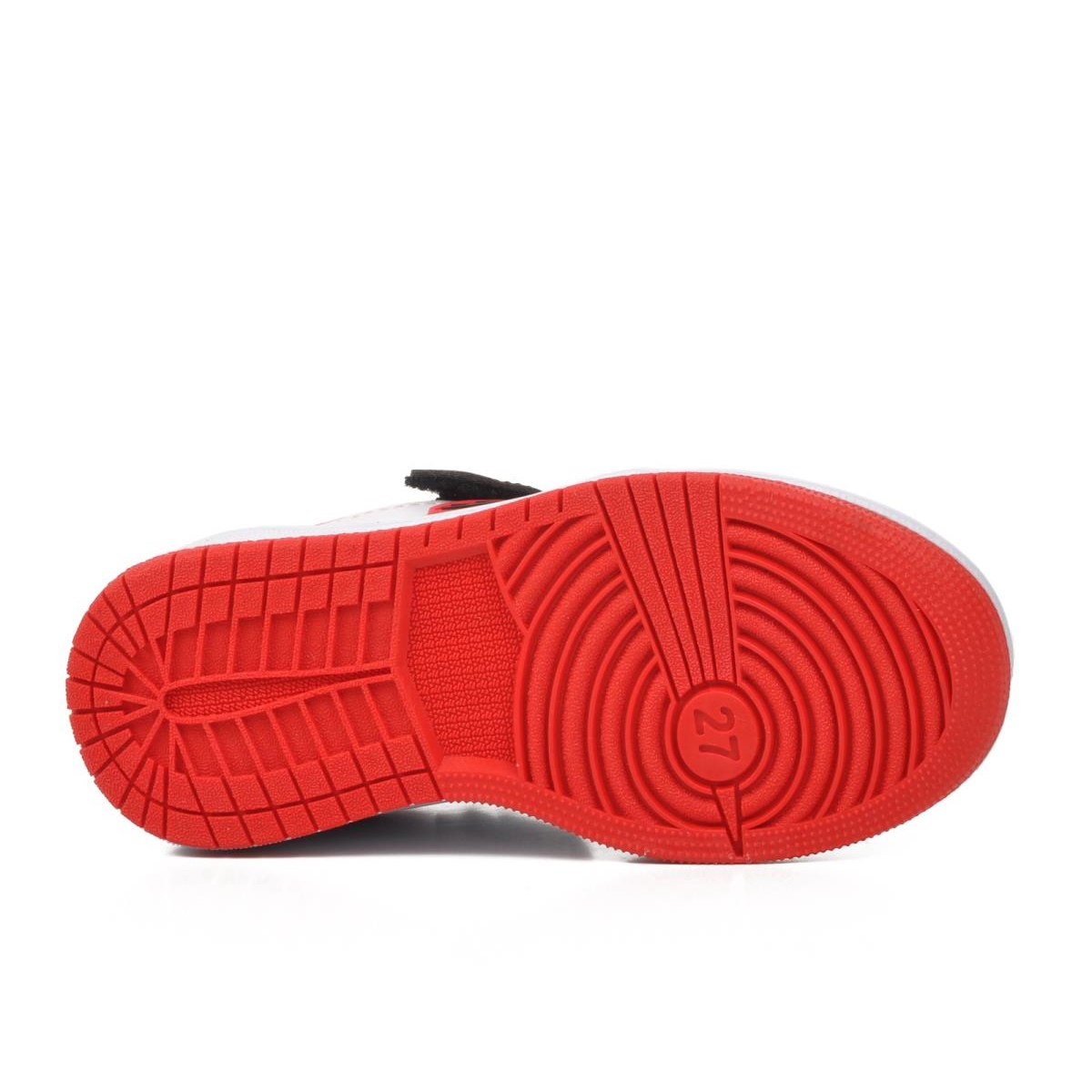 Sloga-P Siyah-Beyaz-Kırmızı Çocuk Spor Ayakkabı - Görsel 3