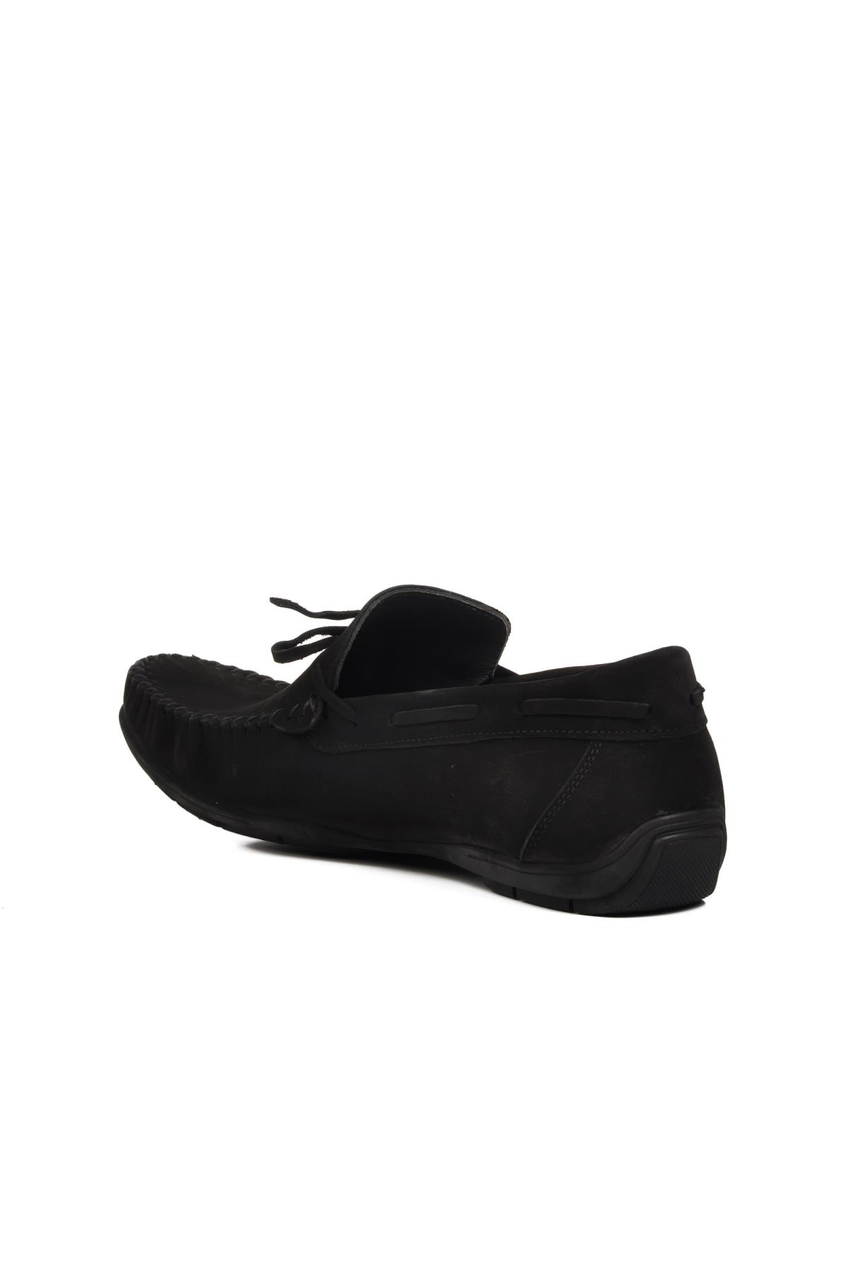 D7217 Siyah Nubuk Hakiki Deri Erkek Günlük Ayakkabı - Görsel 7
