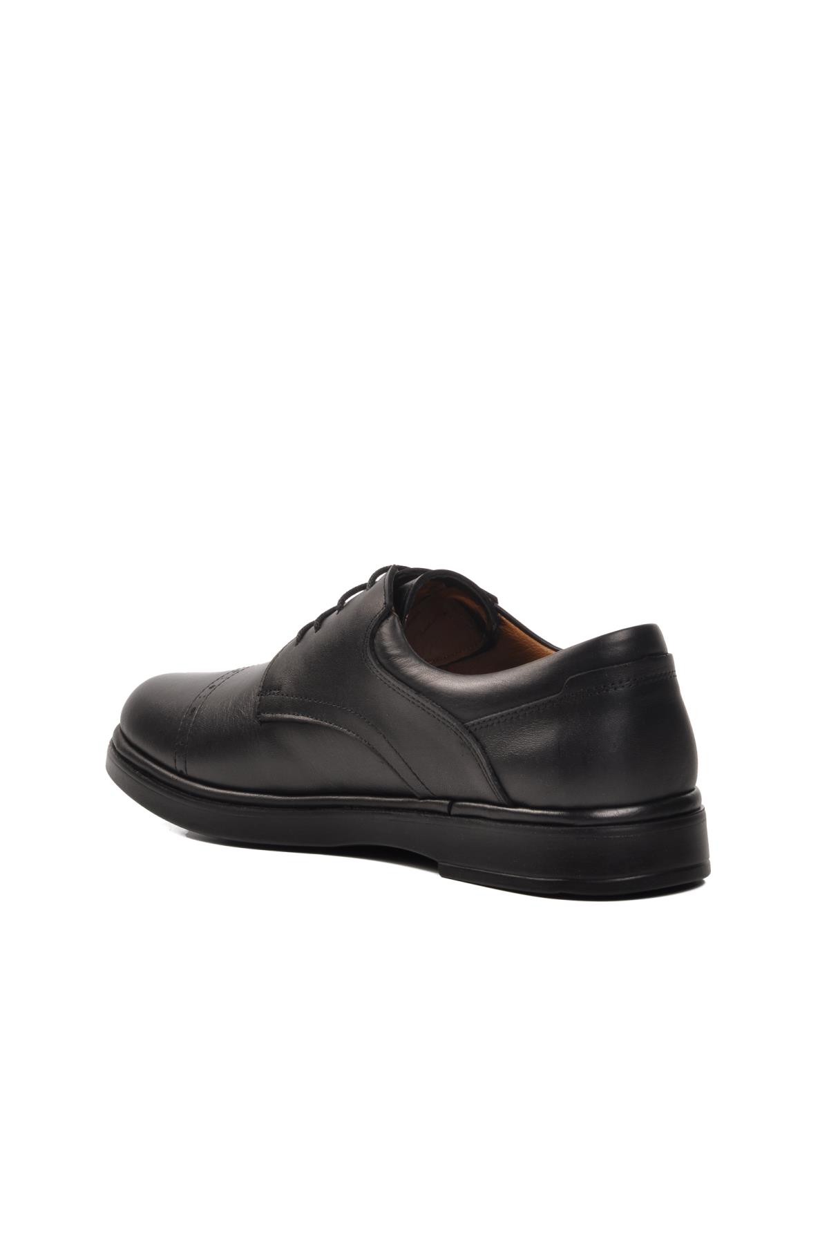 336 Siyah Bağcıklı Hakiki Deri Erkek Günlük Ayakkabı - Görsel 5