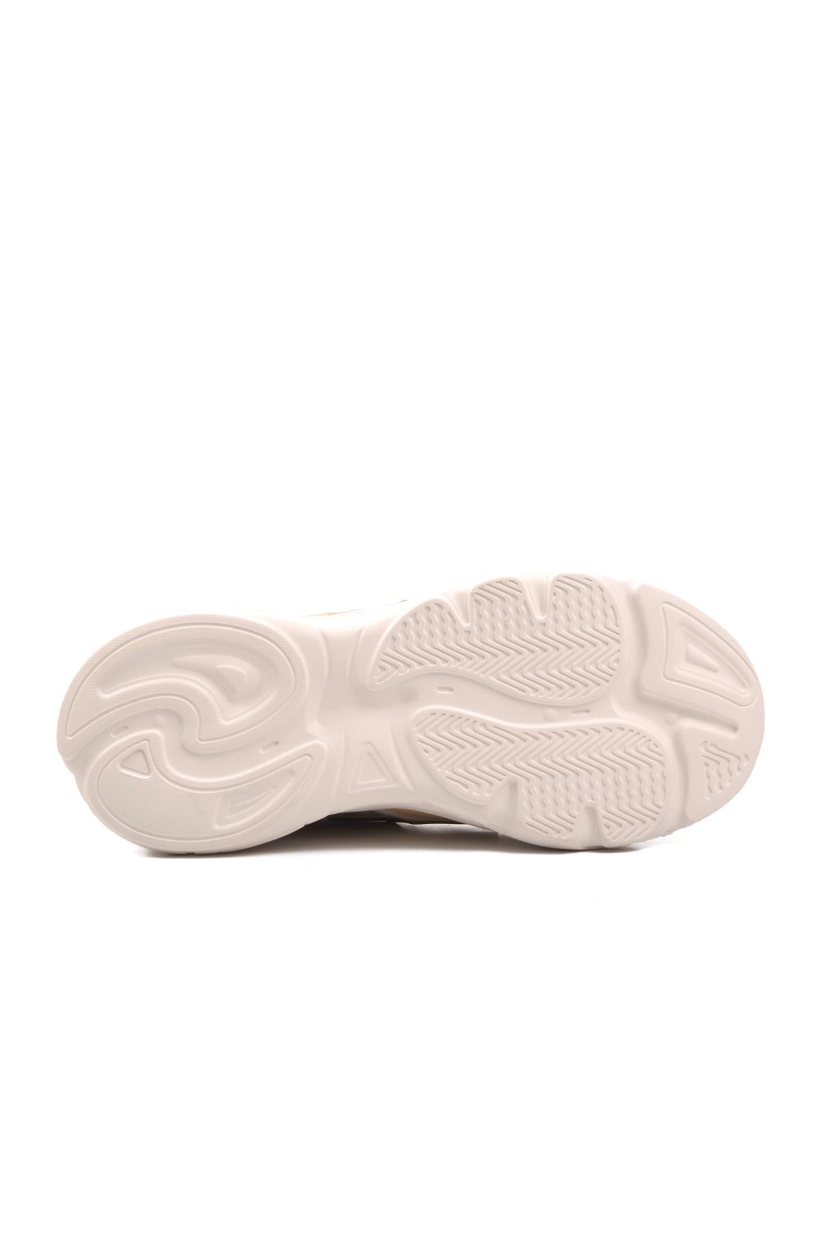 026 Bej-Beyaz Kadın Spor Ayakkabı - Görsel 6