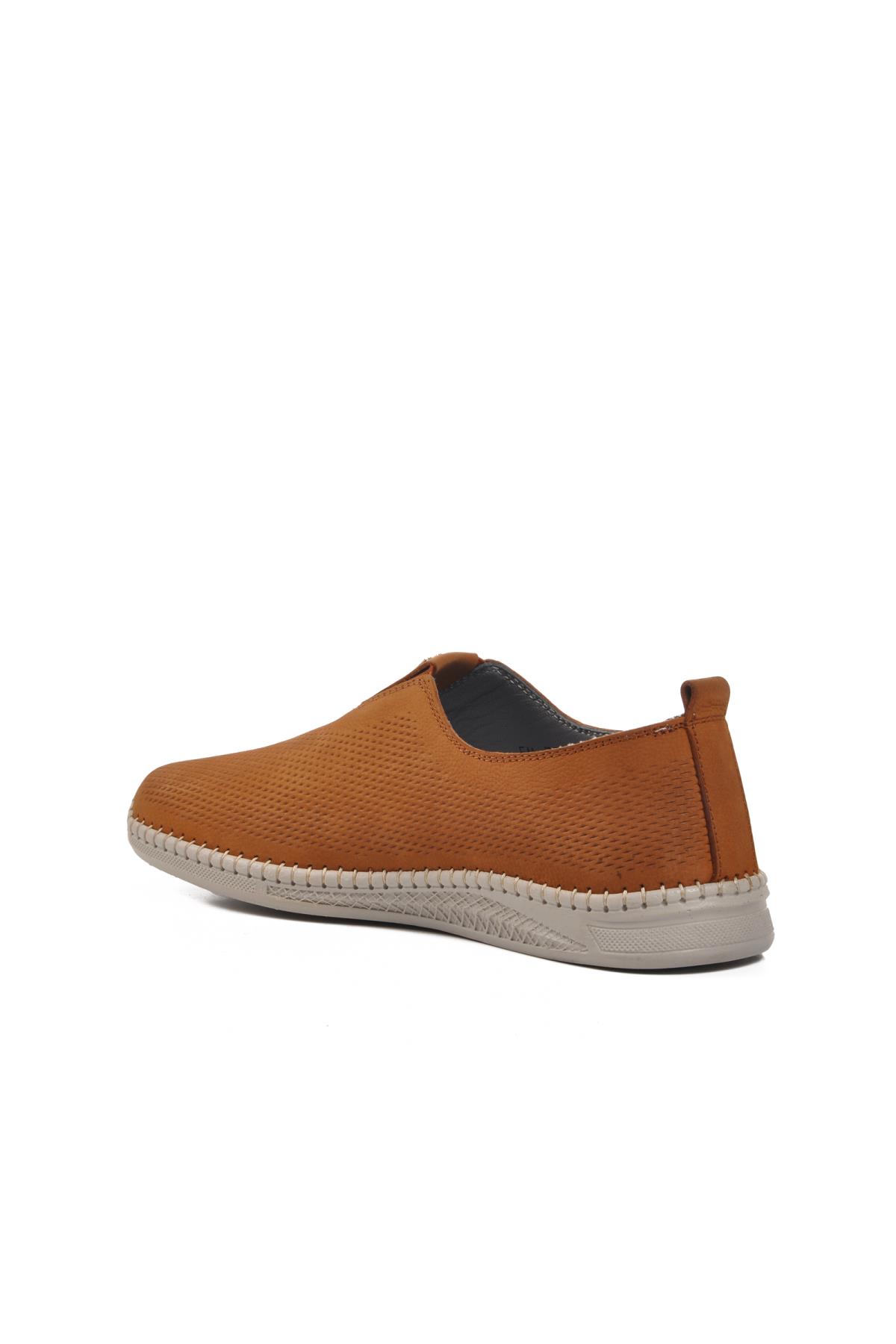 614-B Taba Nubuk Hakiki Deri Erkek Günlük Ayakkabı - Görsel 5