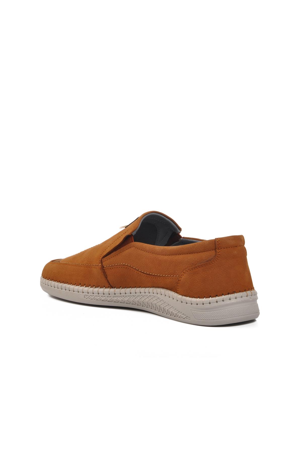 619 Taba Nubuk Hakiki Deri Erkek Günlük Ayakkabı - Görsel 5