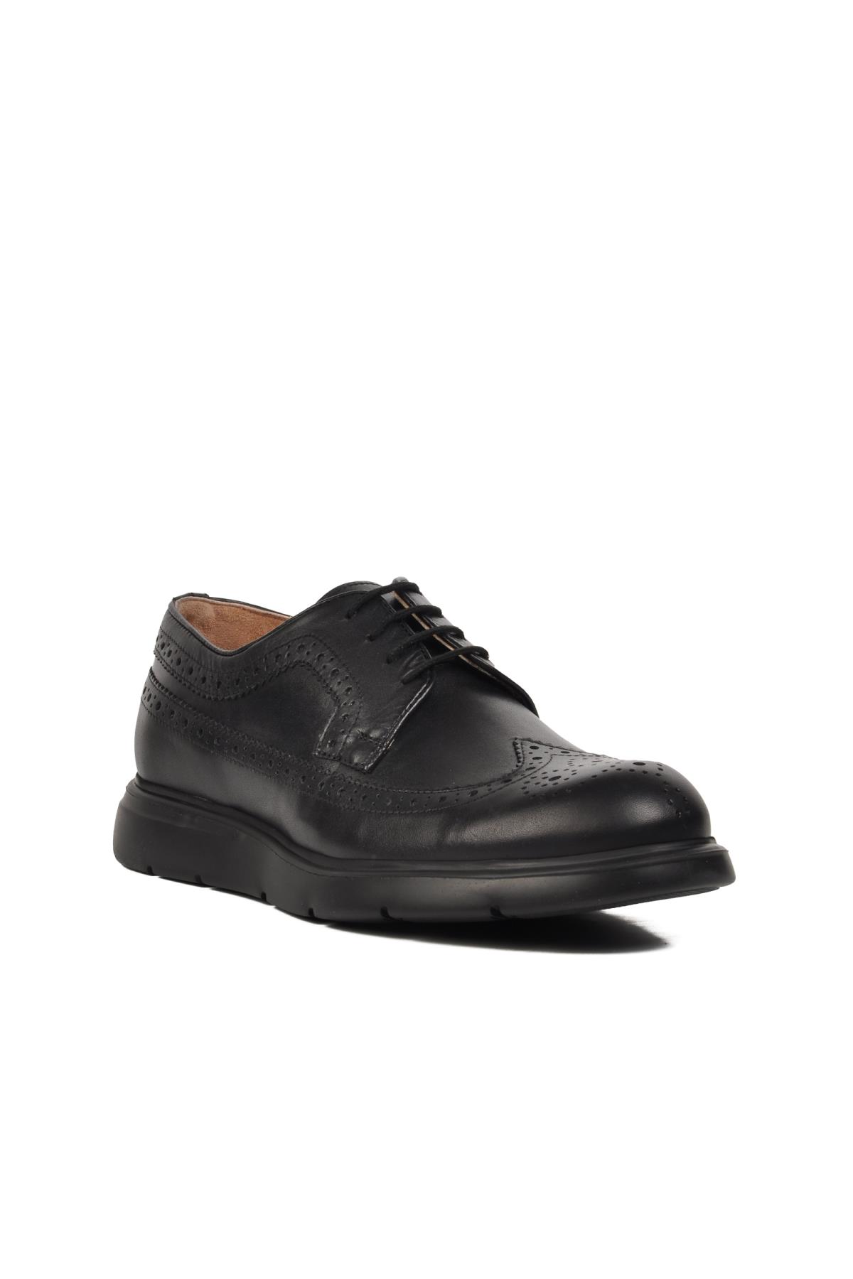 Premium 33281 Siyah Hakiki Deri Erkek Casual Ayakkabı - Görsel 2