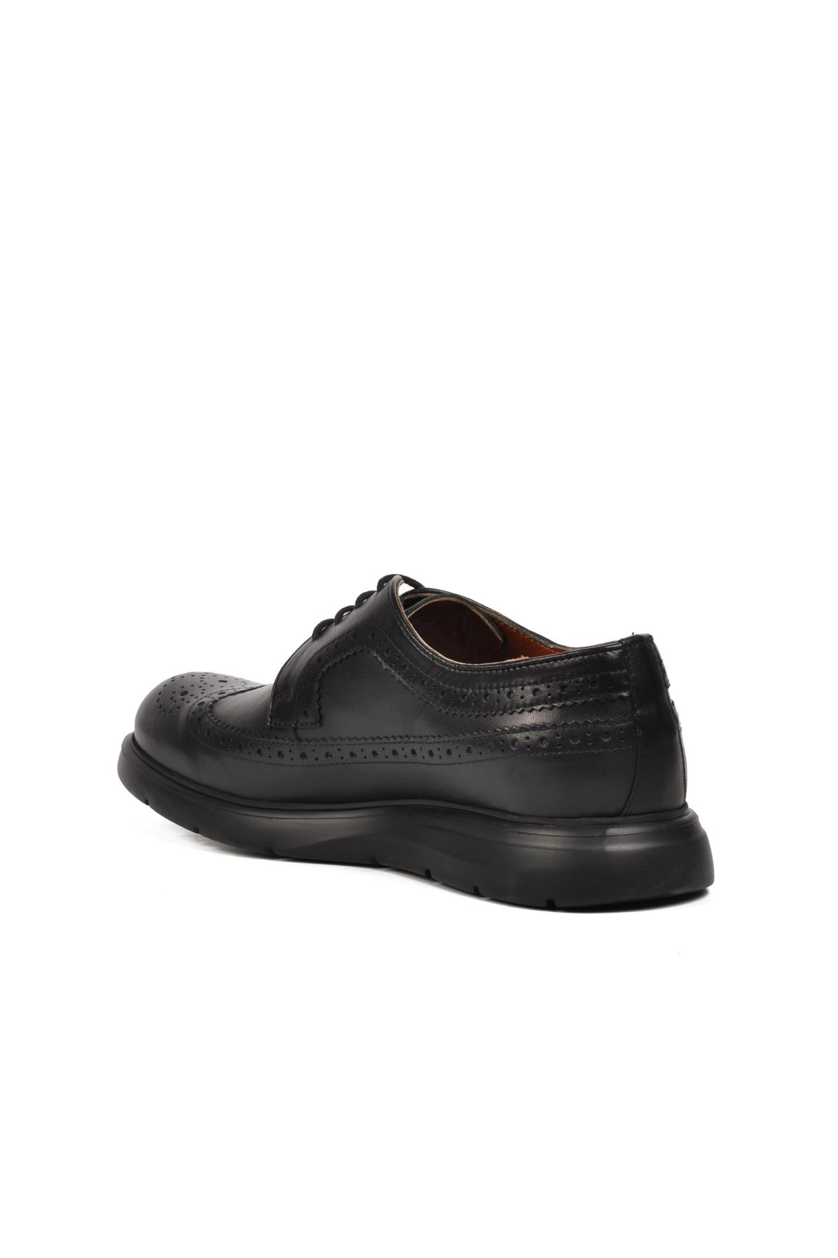 Premium 33281 Siyah Hakiki Deri Erkek Casual Ayakkabı - Görsel 5