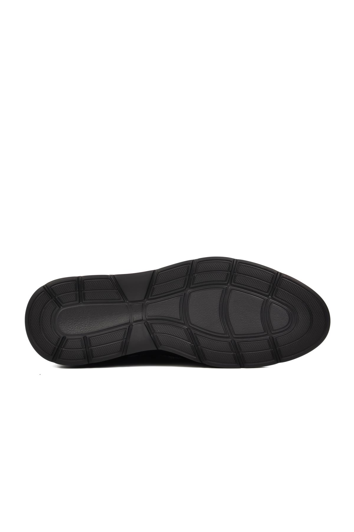 Premium 33281 Siyah Nubuk Hakiki Deri Erkek Casual Ayakkabı - Görsel 6