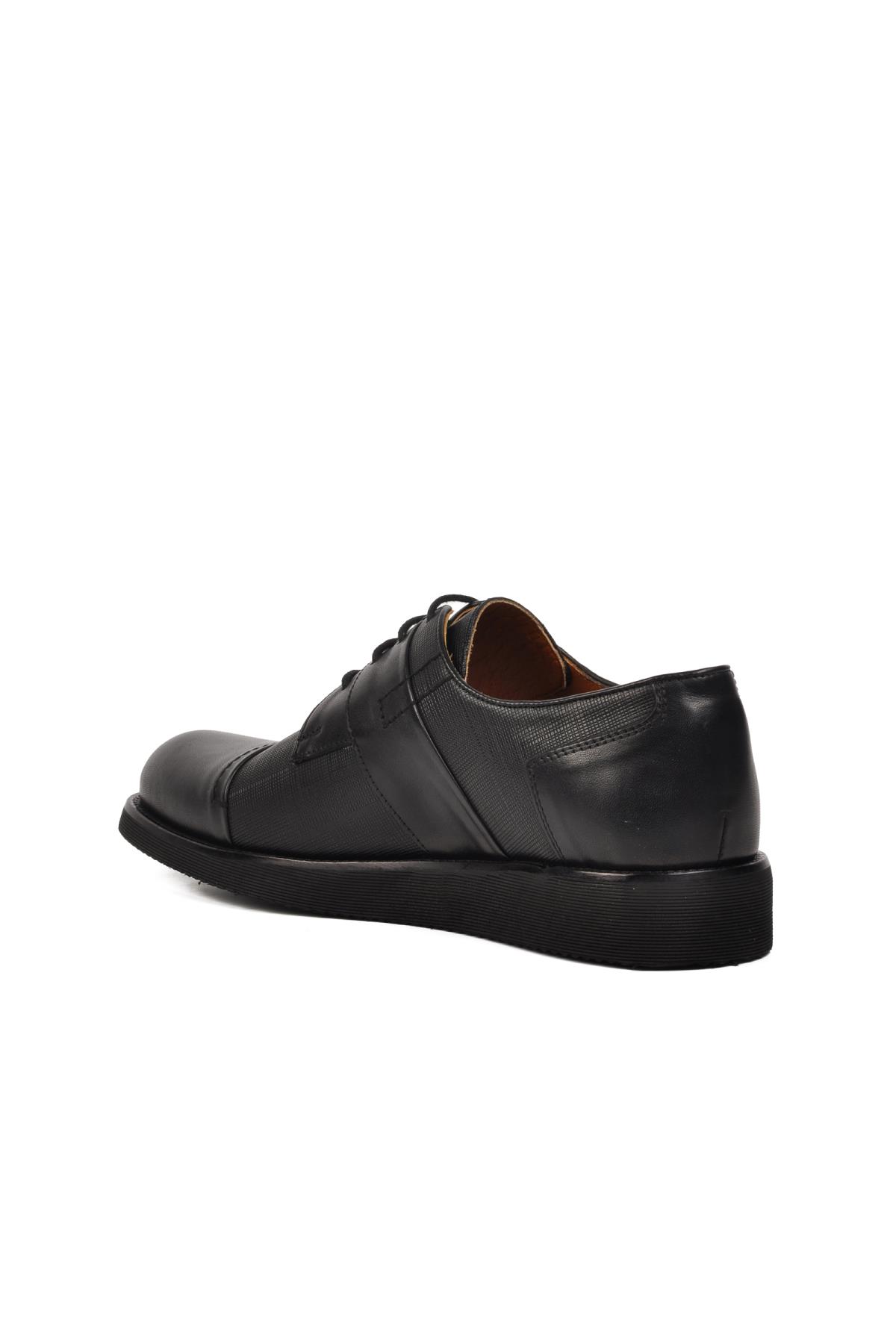 Premium 33233 Siyah Hakiki Deri Erkek Casual Ayakkabı - Görsel 5