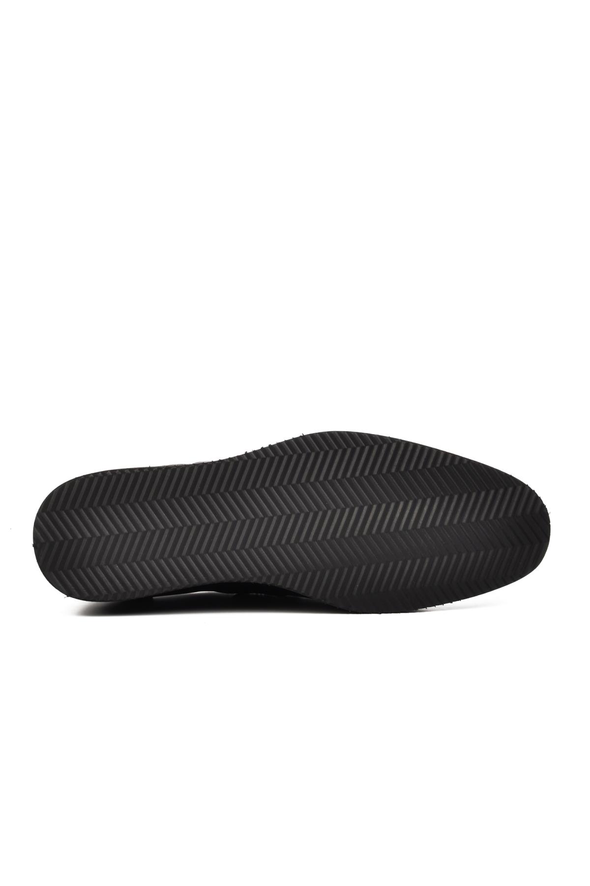 Premium 33233 Siyah Hakiki Deri Erkek Casual Ayakkabı - Görsel 6