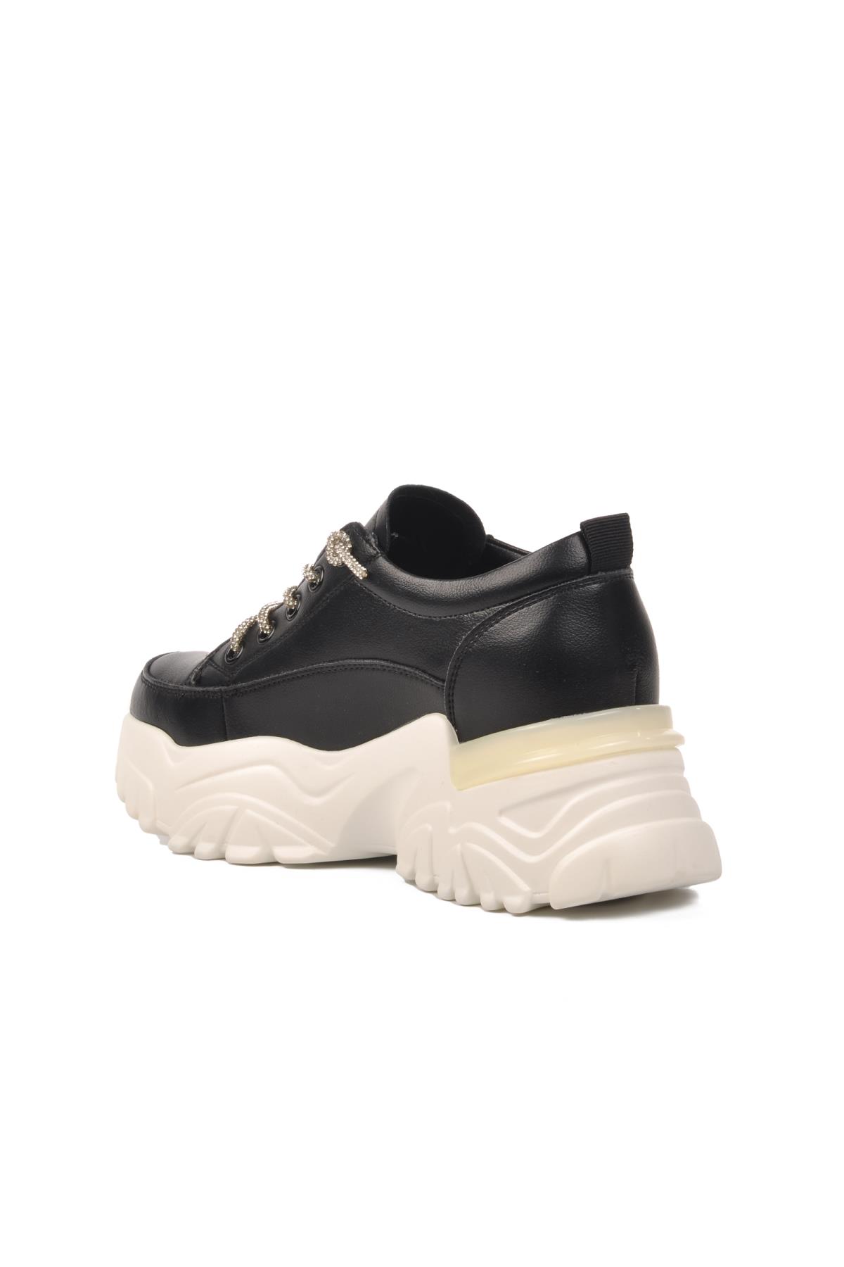 24Y362 Siyah Kadın Spor Ayakkabı - Görsel 5