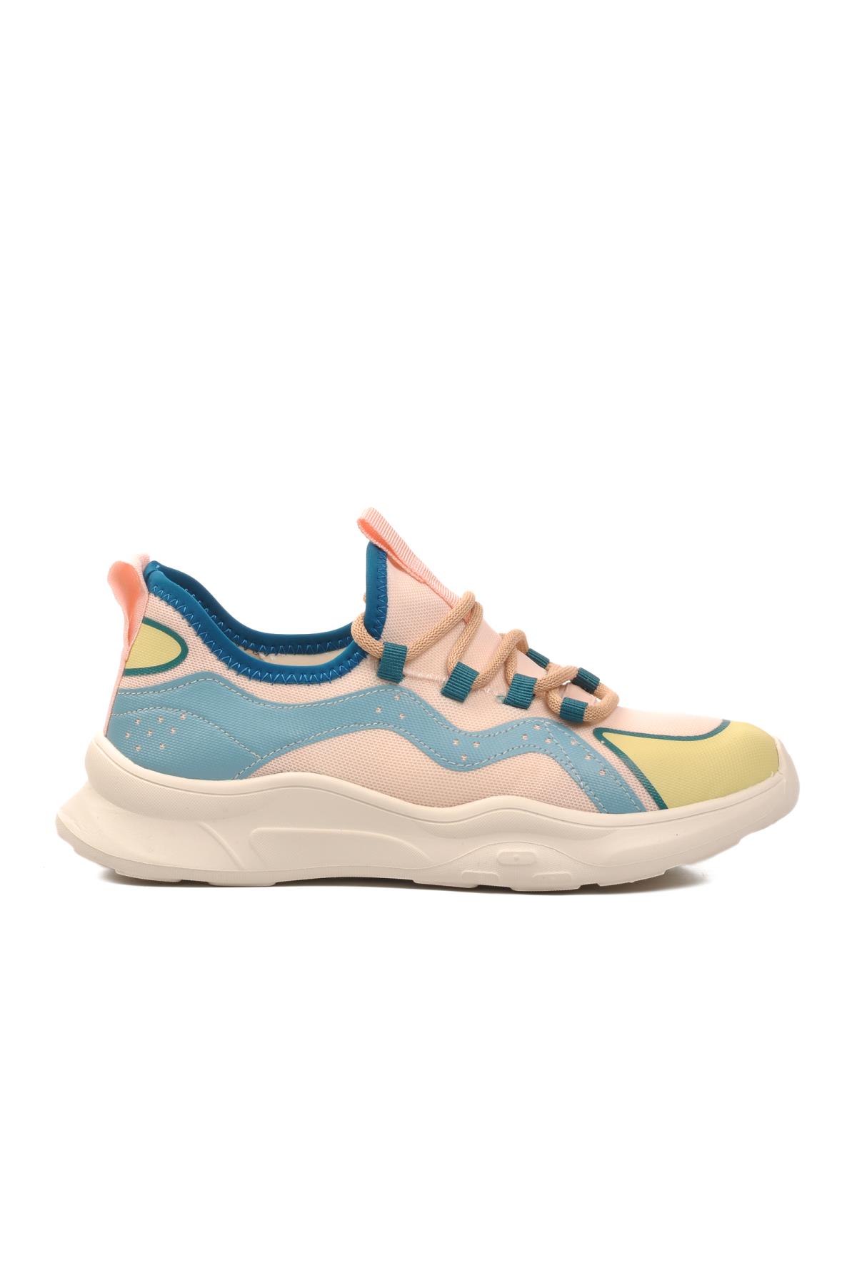 24Y448 Bej Kadın Spor Ayakkabı - Görsel 3