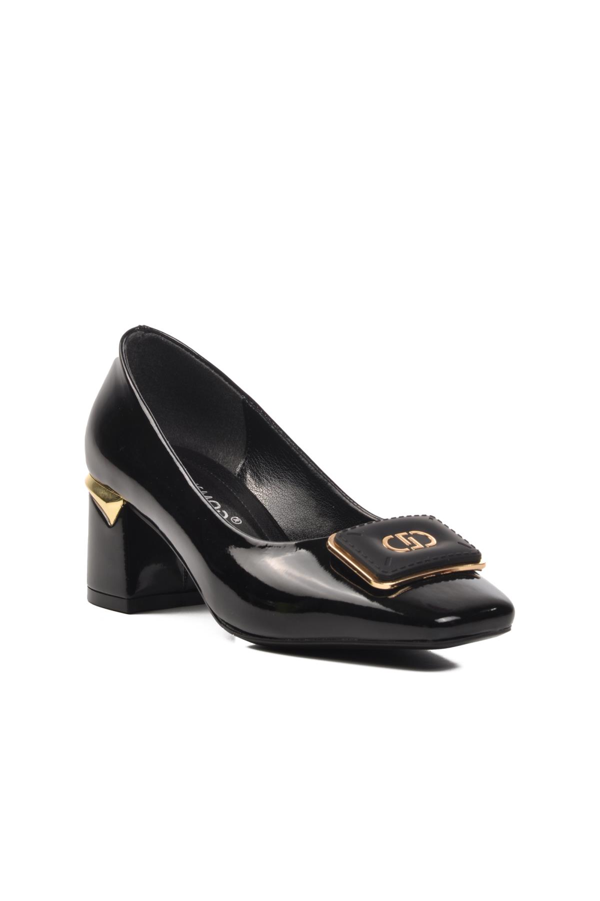 312145 Siyah Kadın Topuklu Ayakkabı - Görsel 2