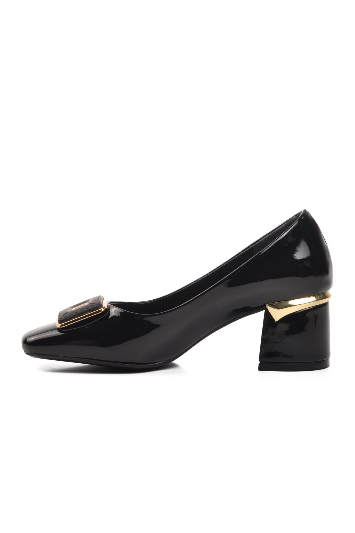 312145 Siyah Kadın Topuklu Ayakkabı - Görsel 4
