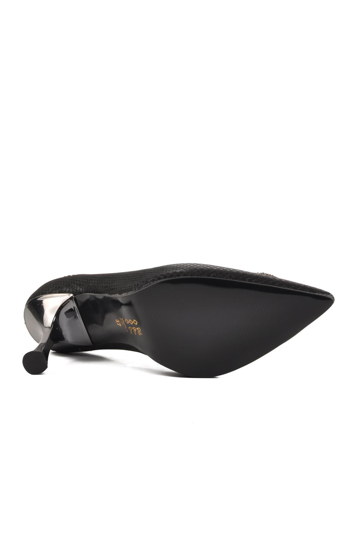 PC-54031 Siyah Kadın Topuklu Ayakkabı - Görsel 6